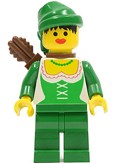 LEGO Forestwoman (Original) (cas319) Castle Minifigure