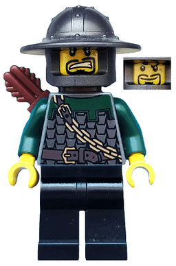 Kingdoms - Dragon Knight Scale Mail with Chain and Belt, Helmet with Broad Brim, Quiver
