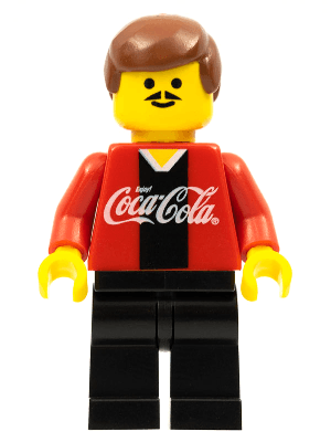 LEGO Soccer Player Coca-Cola Defender 1 (cc4443) Sports Minifigure