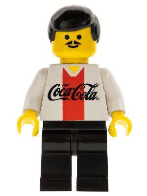 LEGO Soccer Player Coca-Cola Defender 3 (cc4448) Sports Minifigure