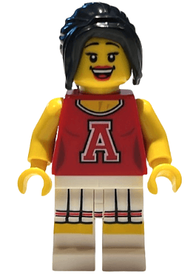 LEGO Red Cheerleader Series 8 (Minifigure Only without Stand and Accessories) (col125) Collectible Minifigures Minifigure