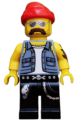 LEGO Motorcycle Mechanic Series 10 (Minifigure Only without Stand and Accessories (col160) Collectible Minifigures Minifigure