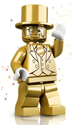 LEGO Mr. Gold Series 10 (Minifigure Only without Stand and Accessories) (col161) Collectible Minifigures Minifigure