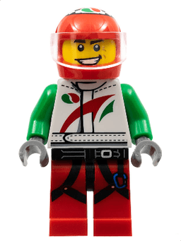 LEGO Race Car Driver White Octan Racing Suit with Octan Logo (col270) minifigure