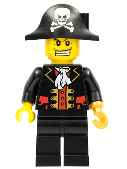 LEGO Pirate Captain Black Vest (col281) minifigure