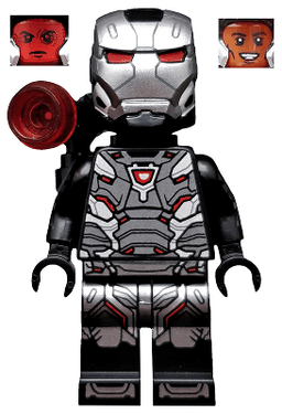 War Machine - Black and Silver Armor with Backpack