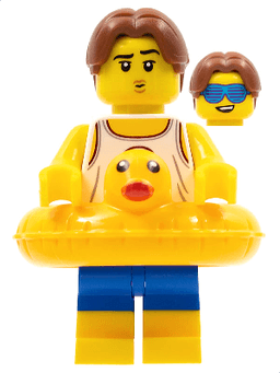 LEGO Beach Party Dude (col338) minifigure