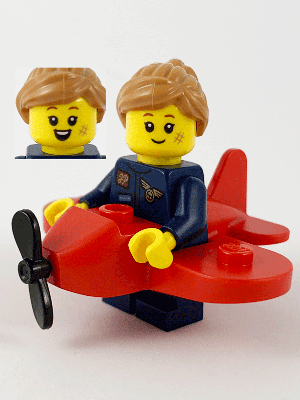 LEGO Airplane Girl Series 21 (Minifigure Only without Stand and Accessories) (col382) Collectible Minifigures Minifigure