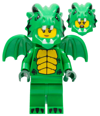 LEGO Green Dragon Costume Series 23 (Minifigure Only without Stand and Accessorie (col409) Collectible Minifigures Minifigure