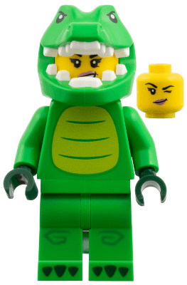 LEGO Crocodile Costume Fan Series 28 (Minifigure Only without Stand and Accessori (col468) Collectible Minifigures Minifigure
