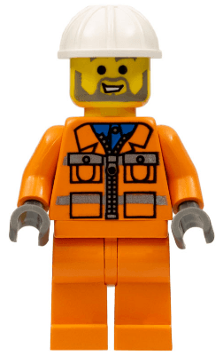 LEGO Construction Worker (con001) Town / City Minifigure