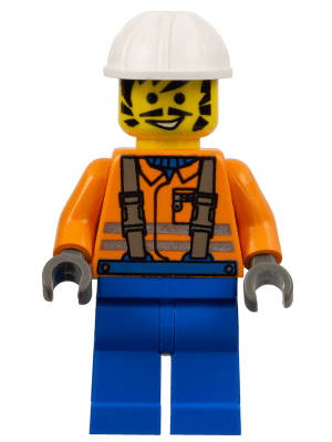 LEGO Construction Worker (con003) Town / City Minifigure