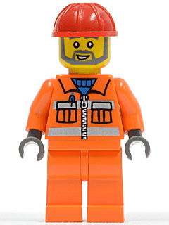 LEGO Construction Worker (con008) Town / City Minifigure