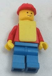 LEGO Plain Red Torso with Red Arms Red Construction Helmet Yellow Vest (con014) minifigure