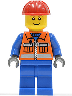 LEGO Construction Worker (cty0009) minifigure