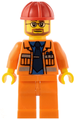 LEGO Construction Foreman (cty0015) Town / City Minifigure