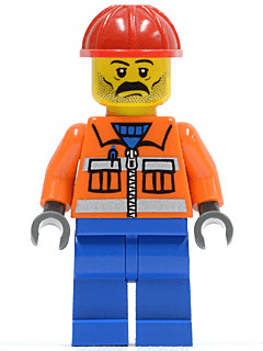 LEGO Construction Worker (cty0016) Town / City Minifigure