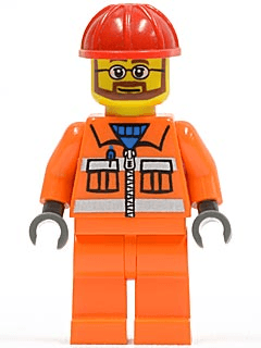 LEGO Construction Worker (cty0032) Town / City Minifigure