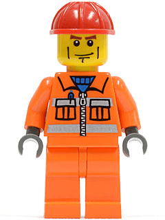 LEGO Construction Worker (cty0052) Town / City Minifigure
