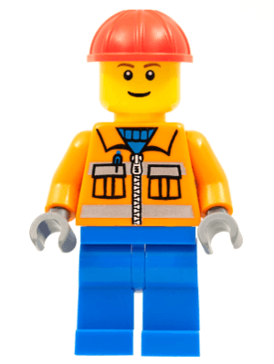 LEGO Construction Worker (cty0105) Town / City Minifigure