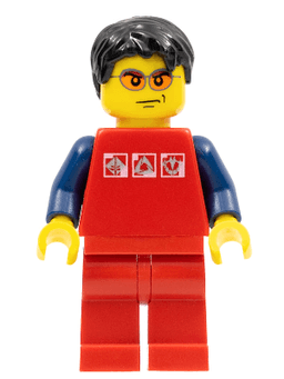LEGO Red Shirt with 3 Silver Logos (cty0108) minifigure