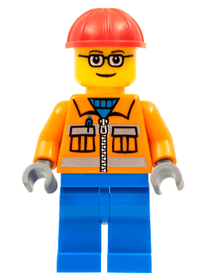 LEGO Construction Worker (cty0110) Town / City Minifigure