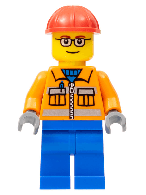 LEGO Construction Worker (cty0110a) Town / City Minifigure