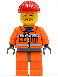 LEGO Construction Worker (cty0124) minifigure