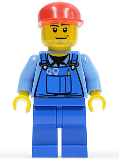LEGO Farm Hand Blue Overalls (cty0134) Town / City Minifigure
