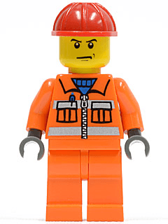 LEGO Construction Worker (cty0137) Town / City Minifigure