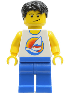 LEGO Surfboard on Ocean (cty0144) Town / City Minifigure