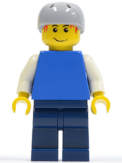 LEGO Plain Blue Torso with White Arms (cty0155) minifigure
