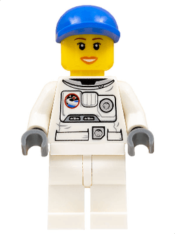 LEGO Spacesuit Blue Short Bill Cap Eyelashes (cty0225) minifigure