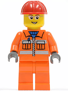 LEGO Construction Worker (cty0246) Town / City Minifigure