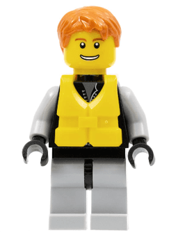 LEGO Jet Skier Male Life Jacket Center Buckle (cty0250a) minifigure