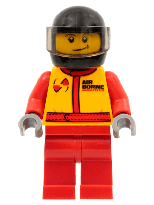 LEGO Monster Truck Driver Racing Suit with Airborne Spoilers Logo Crooked Smile (cty0385) Town / City Minifigure