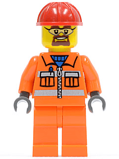 LEGO Construction Worker (cty0483) Town / City Minifigure