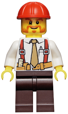 LEGO Construction Foreman (cty0529) Town / City Minifigure