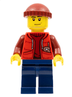 LEGO Deep Sea Submariner Male Dark Red Knit Cap (cty0566) minifigure