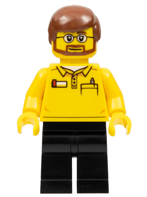 LEGO LEGO Store Employee Beard and Glasses (cty0578) Town / City Minifigure
