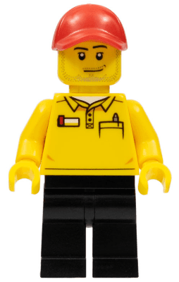 LEGO LEGO Store Driver Red Cap with Hole (cty0579) Town / City Minifigure