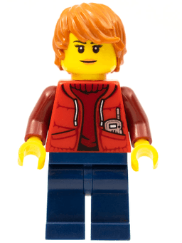 LEGO Deep Sea Submariner Female Dark Orange Hair (cty0603) minifigure