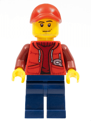 LEGO Deep Sea Submariner Male Red Cap (cty0605) Town / City Minifigure