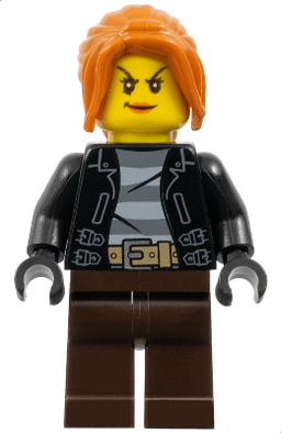 Police - City Bandit Crook Female, Dark Orange Hair