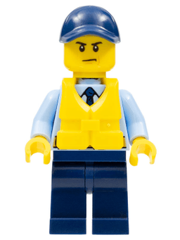 Police - City Officer, Life Jacket, Scowl