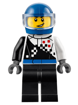 LEGO Buggy Driver Checkered Race Torso (cty0712) minifigure