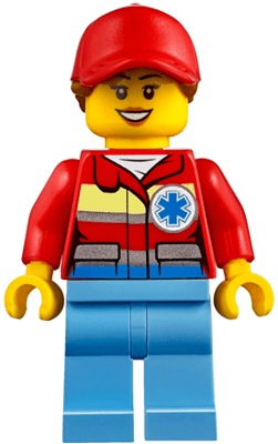 LEGO Helicopter Medic Female (cty0859) Town / City Minifigure