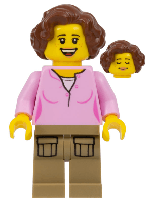 LEGO Hiker Female Parent Pink Shirt (cty0910) Town / City Minifigure