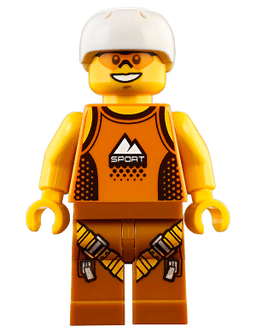 LEGO Rock Climber Orange Tank Top White Sports Helmet (cty0917) minifigure