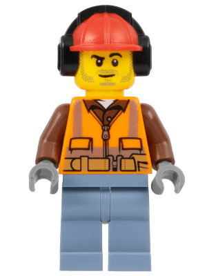 LEGO Construction Worker (cty0955) Town / City Minifigure